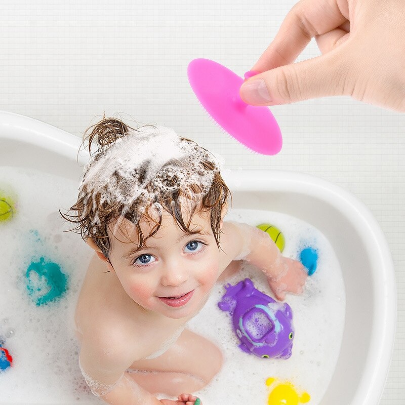 Weiche Baby-Bademassagebürste aus Silikon